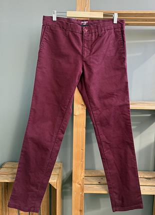 Штани брюки carhartt wip sid pant бордові streetwear