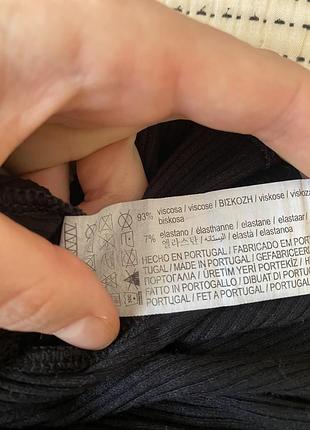 Сукня плаття pull&bear чорна кльош в рубчик віскоза 6