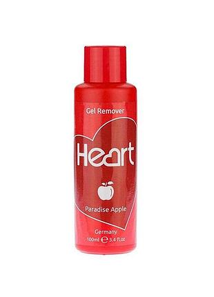 Средство для снятия гель лака, heart, 100 мл, райское яблоко