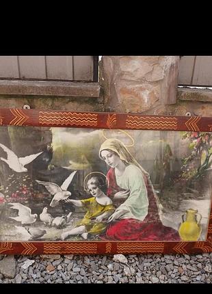 Ікона пресвятої богородиці з малим дитям ісусом.