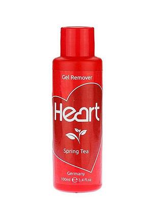Средство для снятия гель лака, heart, 100 мл, весенний чай