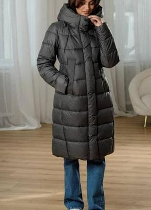 Пальто/куртка зимове nolvit оливковий колір 54,р, 56р тепле жіноче