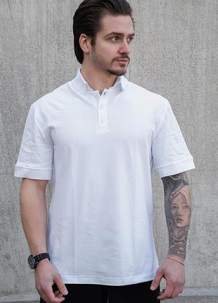 Чоловіча футболка поло з ґудзиками теніска without polo white