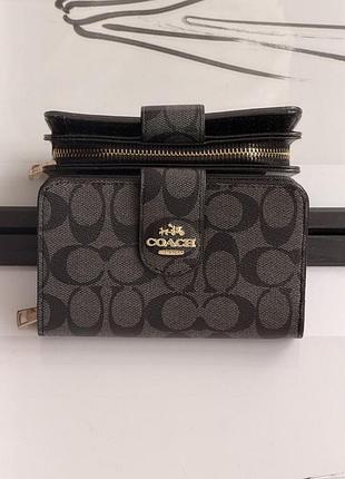 Гаманець coach книжка lux чорний