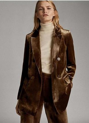 Пиджак zara бархатный 46р