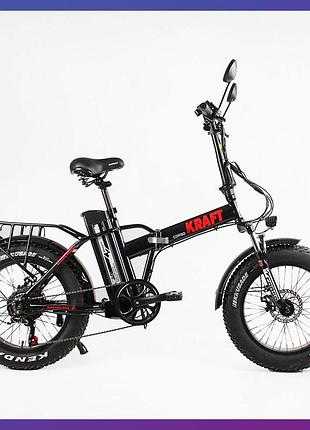 Электровелосипед двухколесный для взрослых corso kraft 20" kr-31007 500w 48v/13ah