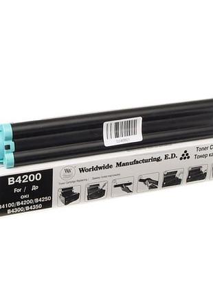 Туба с тонером wwm для oki b4000/4100/4200 аналог 01103402/01103409 black 80г ( 1500 ст.) (tko06.)