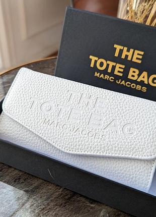 Женский кожаный кошелек конверт marc jacobs большой кошелек для девушки марк джейкобс брендовое портмоне для женщины