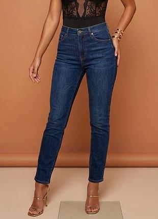 Warehouse waredenim 👖 женские синие скинни джинсы со средней посадкой uk 10 / eu 38 — эластичный деним