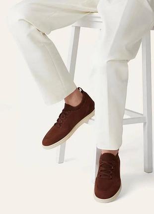 Кеди чоловічі loro piana, натуральна замша, коричневі, сині, 39-44