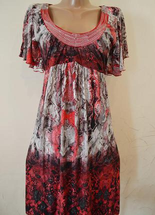 Сіро-червоне плаття bonprix s/m