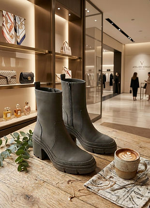 Прорезиненные ботильоны от бренда zara.