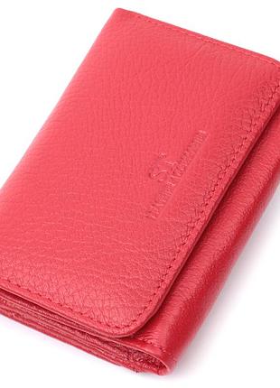 Жіноче портмоне з монетницею із натуральної шкіри st leather 22727 червоний