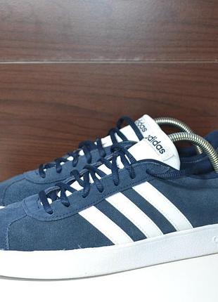 Adidas vl court 2.0 performance 43-43.5р кроссовки кожаные кеды ориг