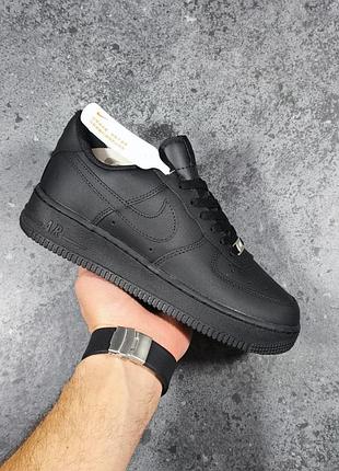 Подростковые черные кроссовки для мальчика nike air force, стильные кожаные стильные кеды для мальчиков 38