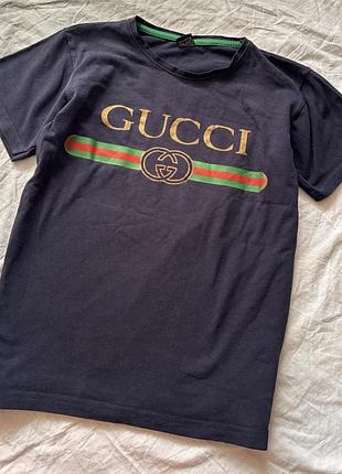 Футболка gucci жіноча темно синя розмір s