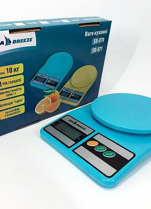 Весы кухонные seabreeze sb-070, электрические кухонные весы, точные кухонные весы. цвет: голубой