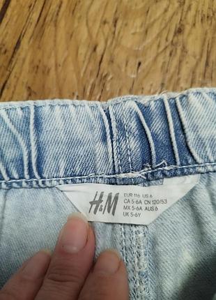 Джинсовые шорты h&amp;m на 5-6 лет 5