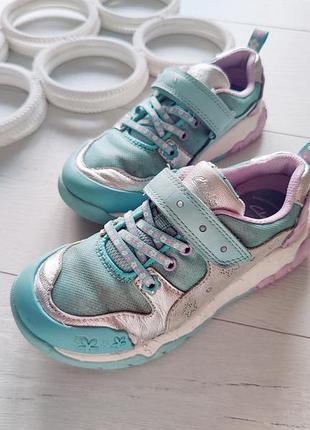 29 (19 см) кроссовки для девочки на липучках clarks (кларкс) артикул 26367