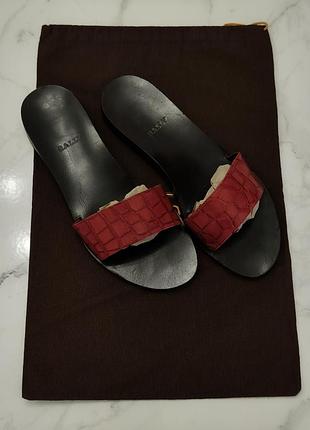 Bally шкіряні шльопанці сабо мюлі
