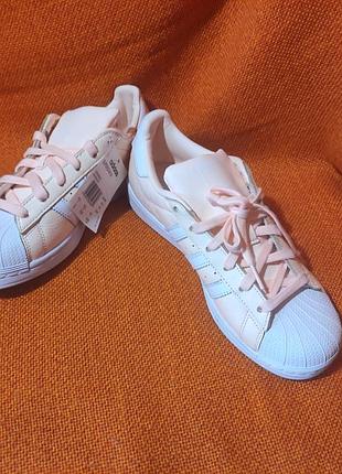 Женские кожаные кроссовки адидас superstar