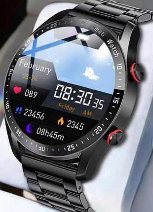 Смарт годинник чоловічий hw line чорний. смарт годинник чоловічий дзвінок siri android/ios месенджери