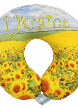 Дорожная подушка под шею для путешествий украина мягкий подголовник для авто самолета и поезда