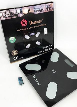 Смарт веса для пола, электронные domotec ms-2017a с добавкой на телефон, до 180 кг