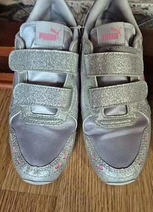 Puma cabana racer glitz v ps velcro sneakers for girls дитячі 35 розмір