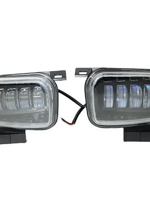 Комплект протитуманних led фар starlight volkswagen transporter vw t4 (1996-2003) жовте/біле світло птф fog vw-t4-wy