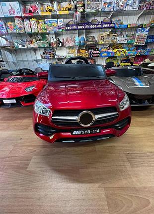 Электромобиль для детей mercedes benz glс с музыкой и светом красный