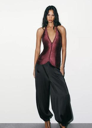 Атласные брюки - баллоны zara