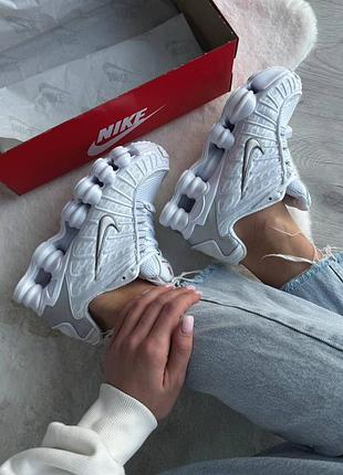 Женские кроссовки shox tl white