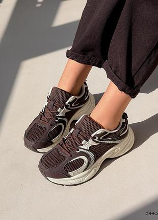 Кроссовки кожаные с сеткой 36-41