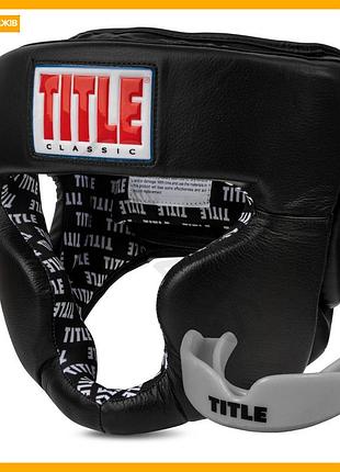 Боксерский шлем title classic training headgear черный l для спаррингов защита для спортсменов
