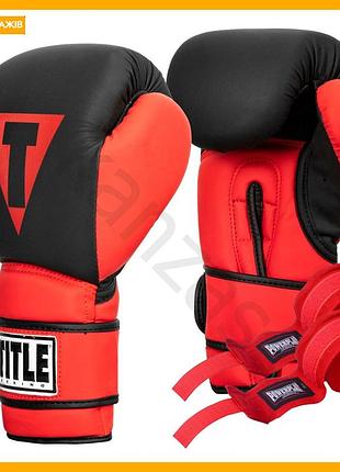 Боксерские перчатки title boxing guts and glory 10oz искусственная кожа для бокса кикбоксинга фитнеса