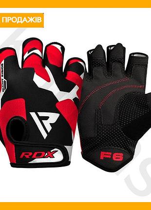 Перчатки для фитнеса rdx f6 красные xl для тренировок в спортзале и на дому спортивные перчатки