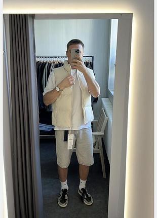 Original new! жилетка  чоловіча zara в молочному кольорі