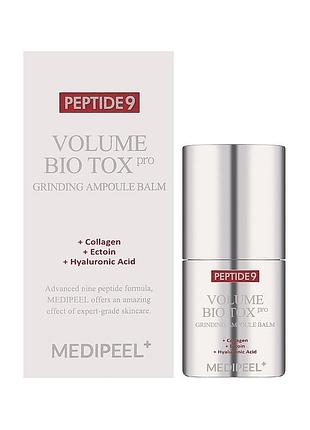 Бальзам-ампула для губ і обличчя з пептидами medi-peel peptide 9 volume bio tox grinding lip and face ampoule balm 14 g