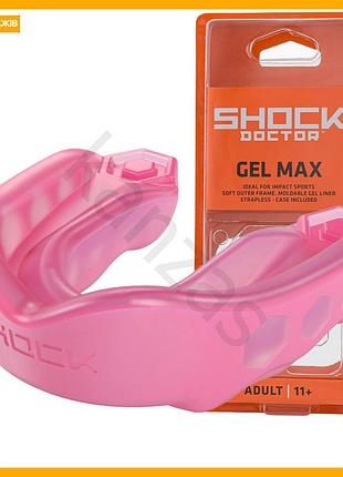 Капа shock doctor gel max взрослая термопластик одночелюстная для контактных видов спорта защита для зубов