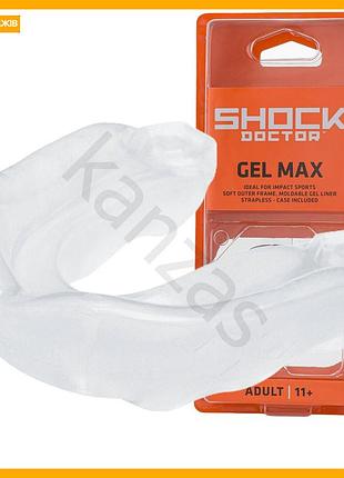 Капа shock doctor gel max взрослая термопластик одночелюстная для спорта защита для зубов