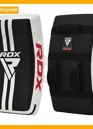 Макивара rdx t1 curved heavy для тренировок по единоборствам белая черная ударная накладка для кикбоксинга