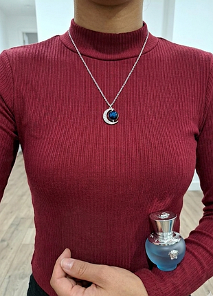 Базовий лонгслів водолазка в рубчик primark (бордовий)