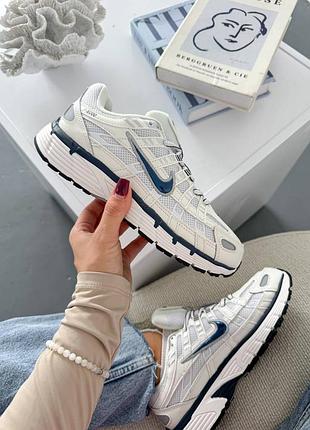 Женские кроссовки p-6000 white/blue