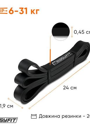Гумова петля easyfit 6-31 кг чорна