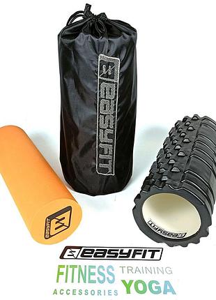 Масажний ролик easyfit pro active 33 см подвійний