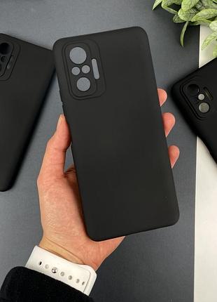 Силиконовый чехол для xiaomi redmi note 10 pro черный (18) без лого