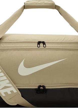 Сумка nike nk brsla m duff - 9.5 60l бежевый, черный уни 64 х 30 х 30 см