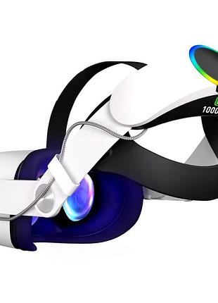 Главный ремешок с аккумулятором емкостью 10000 мач для гарнитуры oculus quest 3 vr белый
