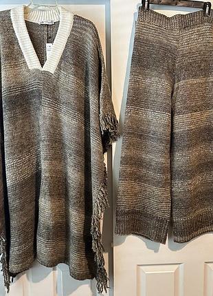Штани кюлоти жіночі вʼязані zara альпака вовна